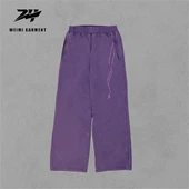 Gewassen vintage logo geborduurde joggingbroek