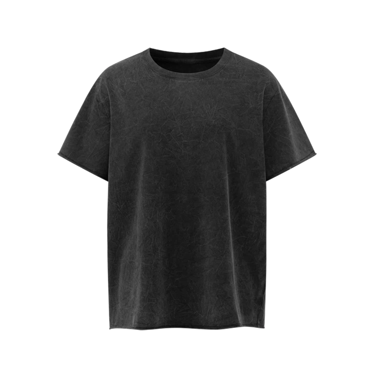 Groothandel OEM Vintage Acid Wash zwaargewicht katoenen T-shirt Kornit DTG-print